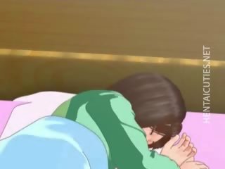 Comel 3d anime muda perempuan mempunyai yang basah mimpi