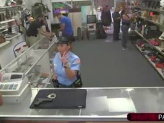 Busty Latina Cop Sells Her Weapon Ends Up Fucked